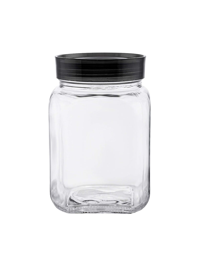 Goodhomes HMFG565-1200-2 Glass Storage Jar - 1200L, Set of 2Pcs, Transparent - Image 2