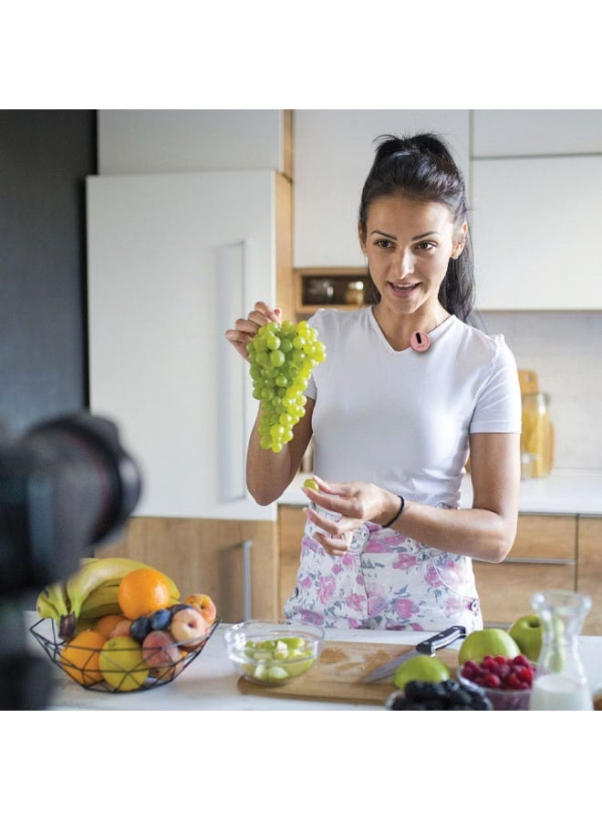 GREEN LION GLM Wireless Microphone Lite with Environmental Noise Cancellation, ×2 Microphones, One Receiver, Up to 7 Hours Working Duration, 360° Pick Up, Compact & Portable, Up to 20m Transmission Distance, USB-C Interface, 4 Times Charging Case Time - Pink - Image 3