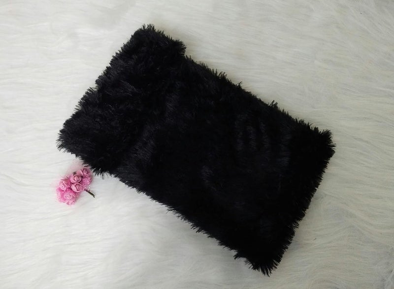 Brownmonkey Fabric Cloth for Baby Photoshoot, Soft Toys Making, Art and Craft,Costume, Dresses, Jackets, Decoration Props Background Mat for Pictures etc (Black, .5m) - Image 1