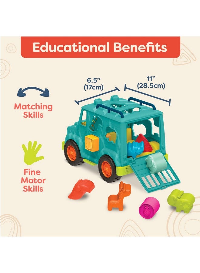 B. toys- Rollin' Animal Rescue- Shape Sorter Truck - Shape Sorting Toy - Toy Truck for Toddlers, Kids - Educational Play - 12 Months + - Image 4