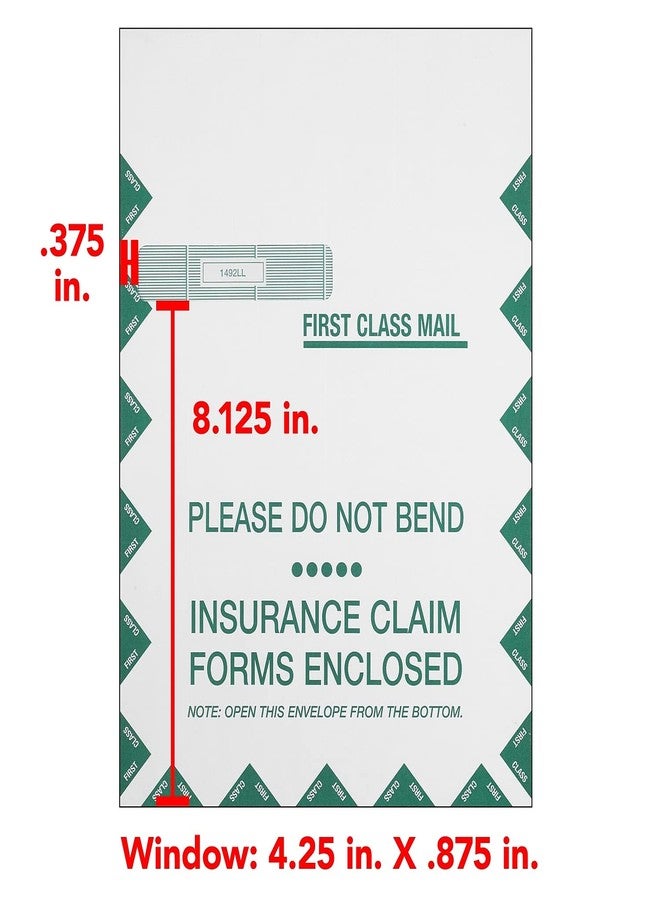 TFP ComplyRight UB-04 Self Seal Document Envelopes, 9-Inch x 12 1/2-Inch, White/Green, 100/Box (1492LL) - Image 4
