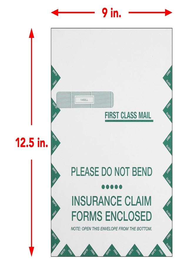 TFP ComplyRight UB-04 Self Seal Document Envelopes, 9-Inch x 12 1/2-Inch, White/Green, 100/Box (1492LL) - Image 3