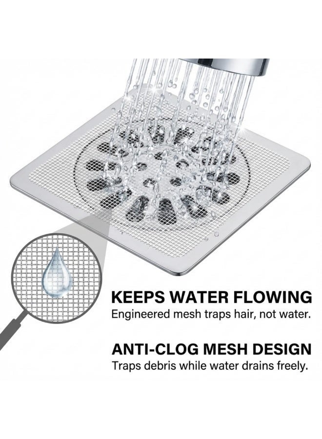 Disposable Hair Drain Stickers, 30 Pcs Shower Drain Mesh Stickers, Floor Drain Filter Screen, Drain Cover for Bathroom, Bathtub, Kitchen, Laundry - Image 2