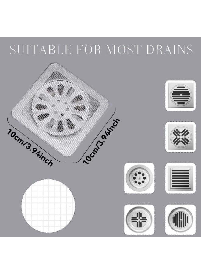 Disposable Hair Drain Stickers, 30 Pcs Shower Drain Mesh Stickers, Floor Drain Filter Screen, Drain Cover for Bathroom, Bathtub, Kitchen, Laundry - Image 3