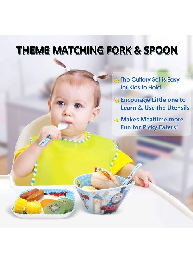 Finex Set of 4 - Blue Thomas the Train Meal Set - Image 2