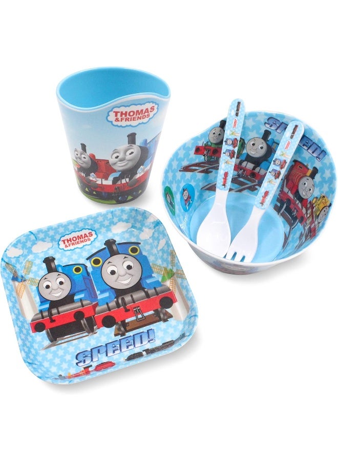 Finex Set of 4 - Blue Thomas the Train Meal Set - Image 1