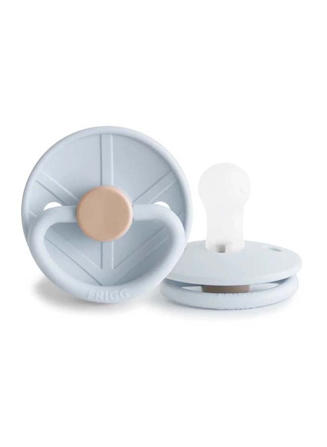 FRIGG Little Viking Silicone Baby Pacifier 0-6M 1-Pack Knud Powder Blue - Size 1 - Image 2