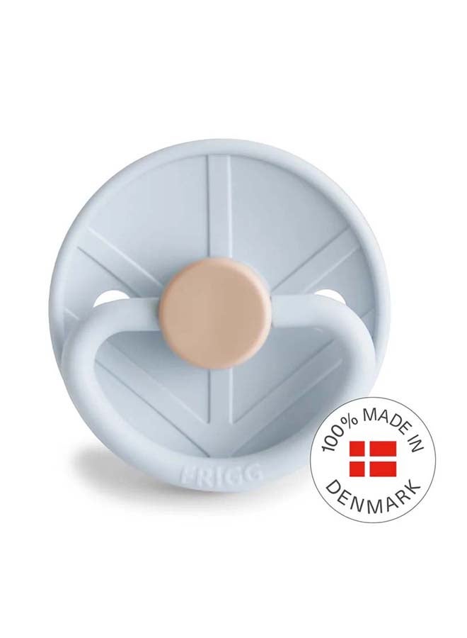 FRIGG Little Viking Silicone Baby Pacifier 0-6M 1-Pack Knud Powder Blue - Size 1