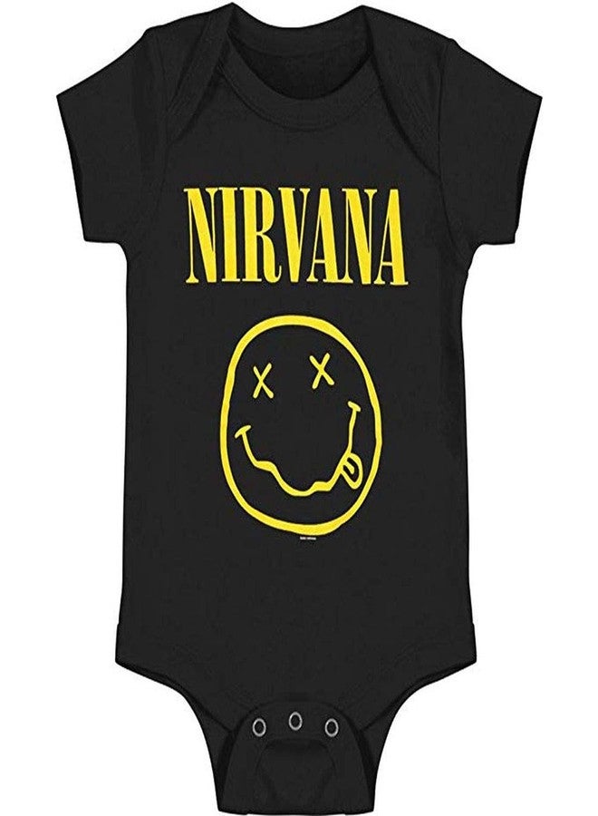 Nirvana Smiley Face Logo Infant Baby Romper Snapsuit (6-12 Months)
