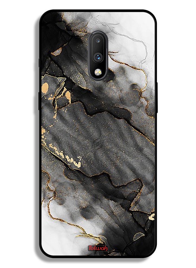 Tolwak OnePlus 7 Protective Case Cover Glitter Marble - Image 2