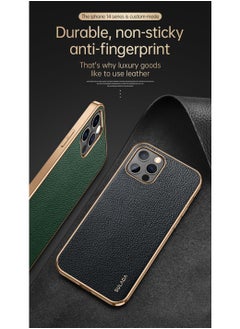 Case for Apple iPhone 14 Pro 6.1 inch Slim Luxury Business Style Retro Classic PU Electroplate Shiny Gold Frame Soft Hybrid Bumper Shockproof Cover Protective Cover Black - pzsku/ZA9CD91D03C5014540430Z/45/_/1671780606/4a04fc5c-482a-4355-9778-b25d8d8129e9