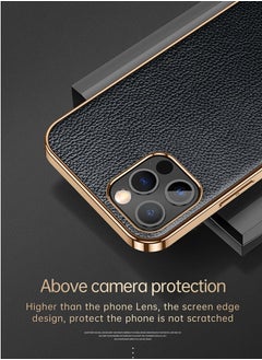 Case for Apple iPhone 14 Pro 6.1 inch Slim Luxury Business Style Retro Classic PU Electroplate Shiny Gold Frame Soft Hybrid Bumper Shockproof Cover Protective Cover Black - pzsku/ZA9CD91D03C5014540430Z/45/_/1671780606/588e0af6-4fb3-4bc9-8ee5-012b5a65e8bc