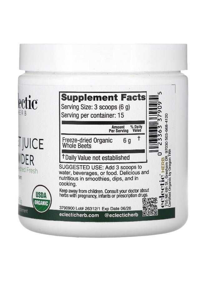 Eclectic Herb, Beet Juice Powder, 3.2 oz (90 g)