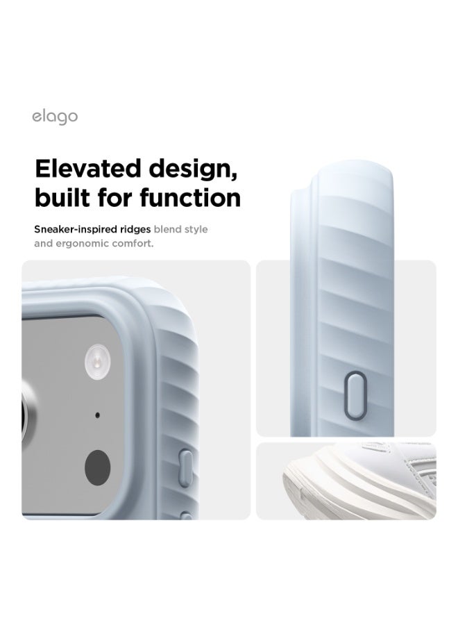 Elago Magnetic Ridge Silicone for iPhone 17 Pro MAX case cover [Camera Control Button Cover] compatible with MagSafe Shockproof - Light Blue - Image 3
