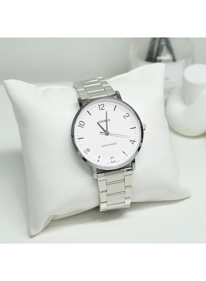 Casio MTP-VT03D-7BDF Men’s Stainless Steel Analog Watch – Silver Dial, Slim Minimalist Design - Image 2