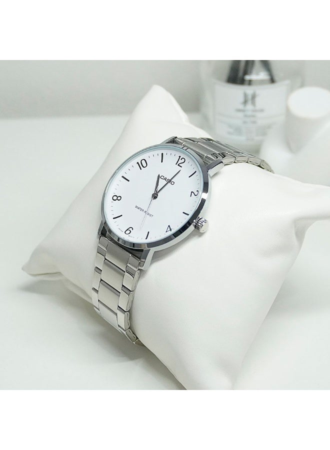 Casio MTP-VT03D-7BDF Men’s Stainless Steel Analog Watch – Silver Dial, Slim Minimalist Design - Image 4