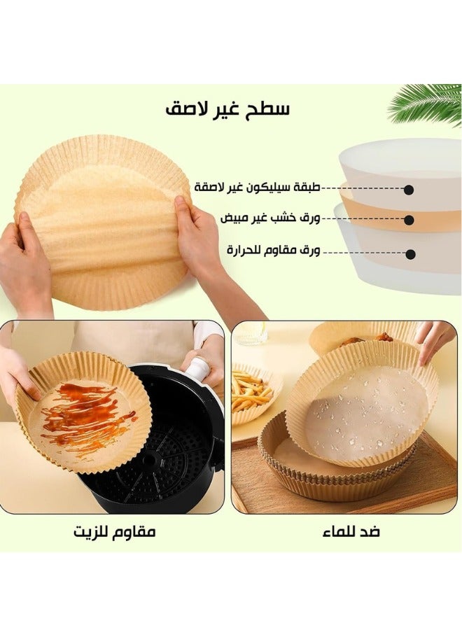 ركسو استمتع بطهي نظيف وسهل مع ورق القلاية الهوائية REXO - مقاوم للحرارة حتى 230 درجة، غير لاصق، مضاد للتسرب، مقاوم للماء والزيت - 50 قطعة بقياس 160×45 ملم - الخيار الأمثل لتحضير وجبات لذيذة وصحية بدون فوضى - Image 4