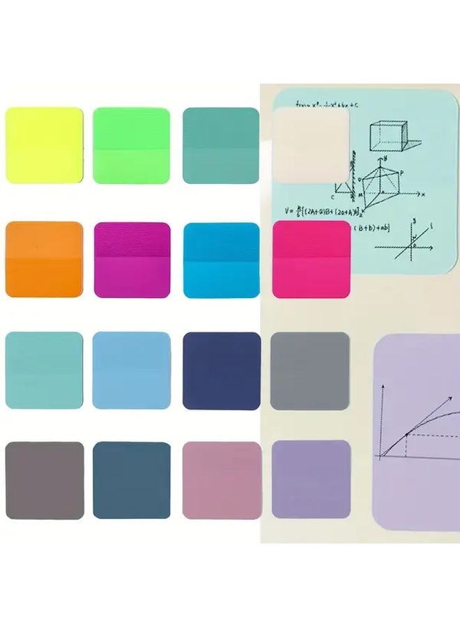16 Books Of 320 Sheets Semi Transparent Colored Sticky Notes Square Index Tabs High Aesthetic Reusable For Organizing Book Marking Notebooks Office School Supplies - Image 4
