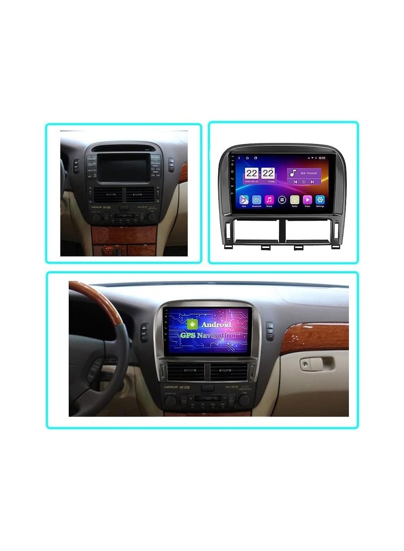 SHEZA STAR ستيريو سيارة أندرويد لسيارة لكزس LS430 2004 2005 2006 2 جيجا بايت رام 32 جيجا بايت روم 9 بوصة يدعم Apple Carplay و MirrorLink WiFi BT وشاشة تعمل باللمس IPS مع كاميرا احتياطية متضمنة - Image 2