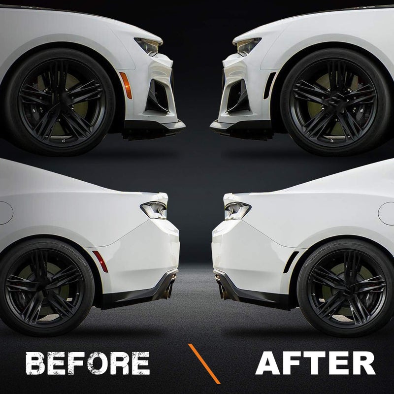 NDRUSH Blackout Side Marker Lights Vinyl Tint Film Precut Overlay Front Rear Sidemarker Wrap Cover Compatible with Chevy Camaro 2016 to 2021 - Image 2