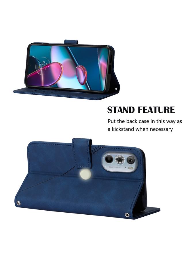 S-TOP Case For Motorola Moto Edge 30 Pro / Edge+ 2022 Crossbody 3D Embossed Flip Leather Phone Case - Image 4