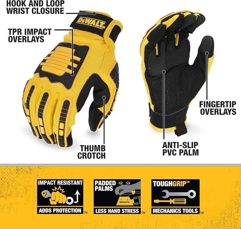 DEWALT DPG781 Performance Mechanic Work Glove with TPR Impact Protection and Anti-Slip Grip - Medium (1 Pair) - Image 2