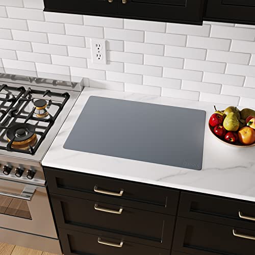 GASARÉ, Set of 2, Extra Large, Thick, Silicone Mats for Kitchen Counter, Heat Resistant Mats, Countertop Protector, Non-Slip, Easy to Clean, 25 x 17 Inches x 1.4mm, Gray - Image 4