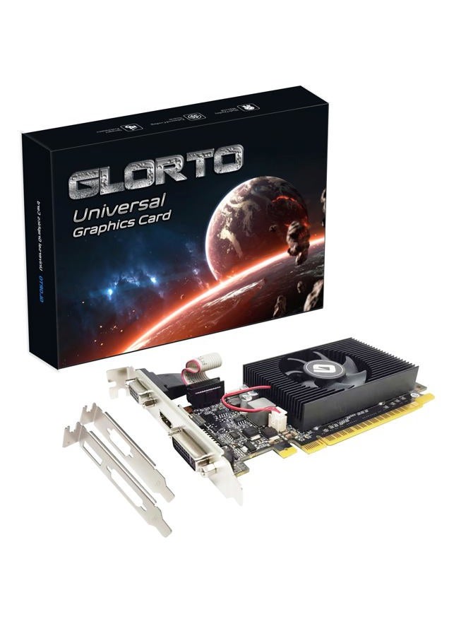 Glorto GeForce GT 610 2G DDR3 Low Profile Graphics Card, PCI Express 1.1 x16, HDMI/VGA/DVI, Entry Level GPU for PC, SFF and HTPC, Compatible with Win11 - Image 1