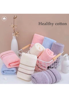 Bukela 4 Pieces Thickened Face Towel Cotton Soft Absorbent Household Towel (4 colors: 33*70cm)  - Image 3