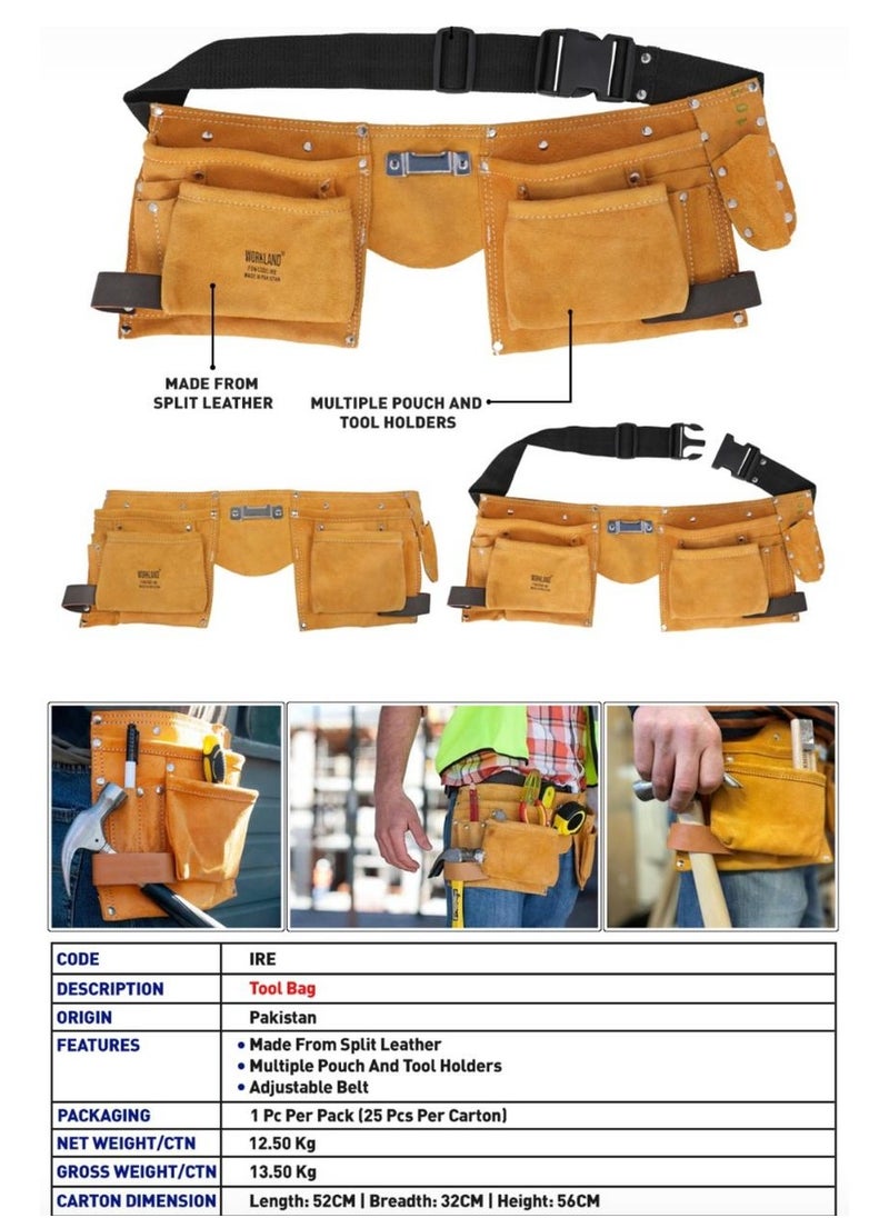 Workland - Split Leather Tool Bag - Image 1