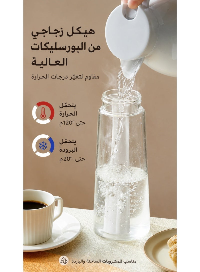 صانعة قهوة باردة، إبريق كولد برو بسعة 750 مل مع نظام استخلاص بالضغط، صانعة قهوة مثلجة زجاجية مع فلتر من الستانلس ستيل 304، زجاجة كولد برو محمولة للقهوة والشاي والعصير، إبريق تحضير سهل التنظيف، أخضر - Image 5