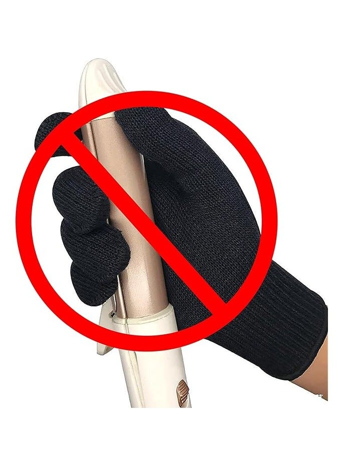 بلومنغ تايم قفاز تصفيف الشعر مقاوم للحرارة باللون الأسود - Image 4