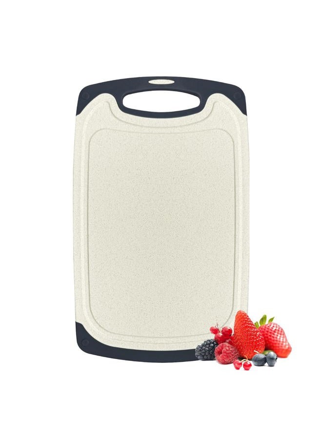 ZoiNavyer Plastic Cutting Board, Cutting Board for Kitchen, Non Slip Chopping Board with Juice Grooves for Meat, Veggies, Space-Saving, Dishwasher Safe, Durable Kitchen Essential (Wheat) - Image 1