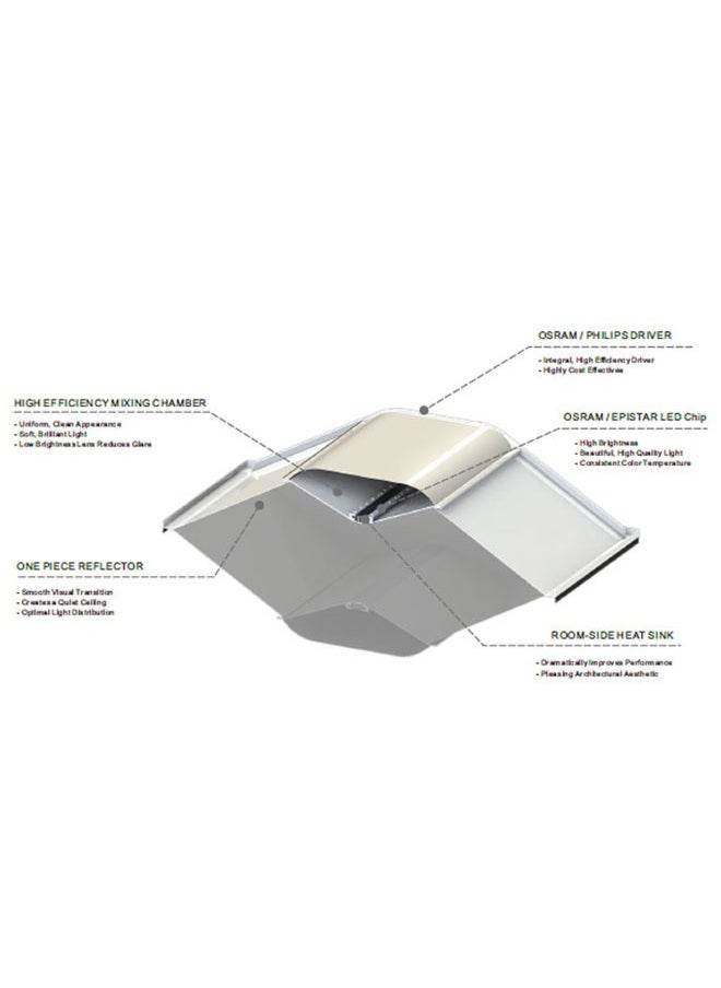ٍSiera Light - 60x60 decorative LED panel with silver line and Osram transformer 40 watt warm light 0122D - Image 1