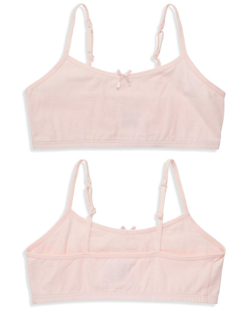 Rene Rofe Girls' Training Bras – 10 Pack Cotton Stretch Girls Cami Bralettes - Spaghetti Strap Training Bra for Girls (7-14), Size 10-12, Asst #1 - Image 4