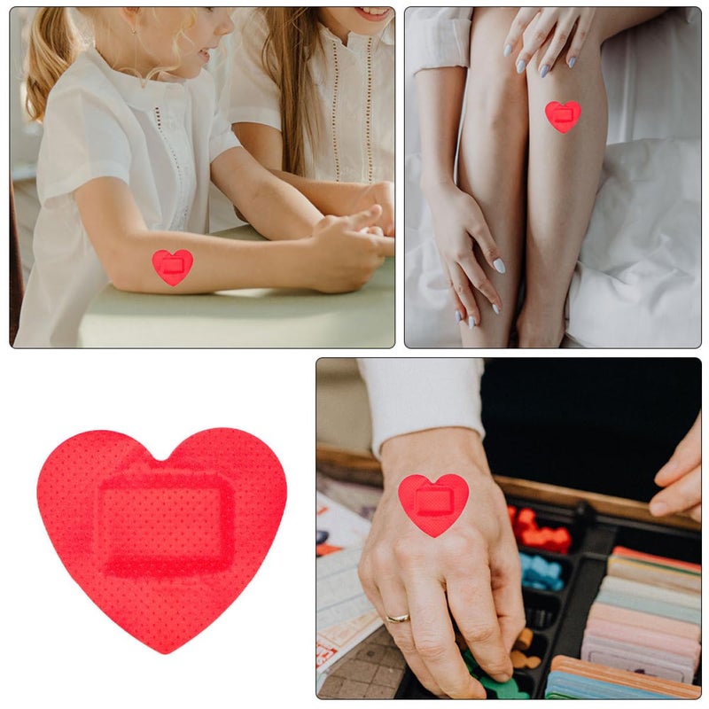 ضمادات لاصقة على شكل قلب مقاومة للماء 25 قطعة - رقعة مرنة للعناية بالجروح للبشرة الحساسة للإسعافات الأولية - Image 5