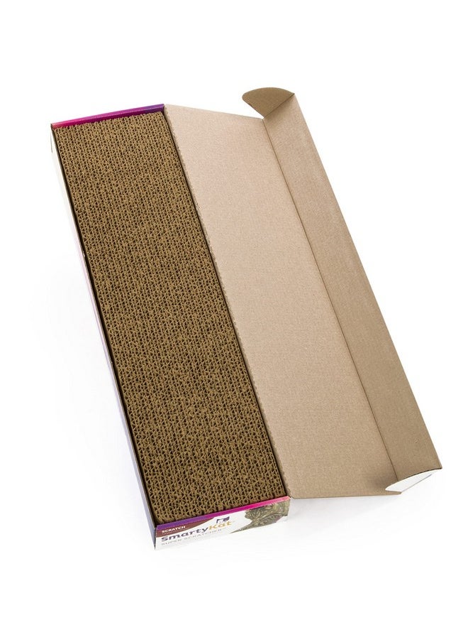 SmartyKat - SmartyKat (4 Count) Super Scratcher Corrugated Cat Scratcher, Catnip Infusion Technology - Brown, Single Wide (Old Pkg), 4 Count - Image 1