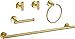 USHOWER Bathroom Hardware Set, Includes 24-Inch Bath Towel Bar, Durable SUS304 Stainless Steel, Brushed Gold, 5-Piece - Image 2