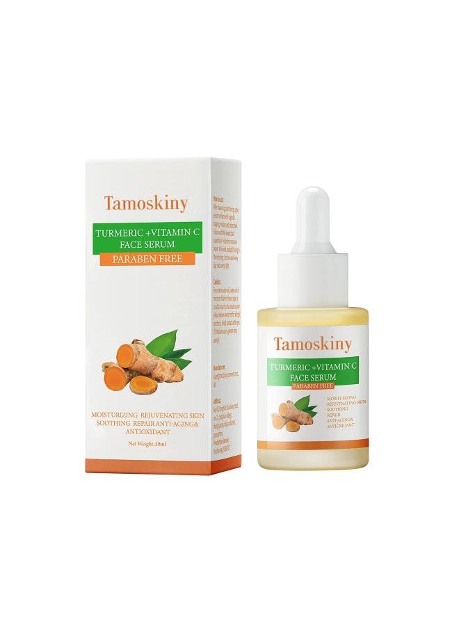 Generic - Turmeric and Vitamin C Face Serum, Turmeric Serum for Dark Spots, Anti Aging Serum, Moisturizing Face Serum for Dull & Dry Skin, Smoothing, Repair Skin Suitable for All Skin Types - 1oz/30ml - Image 1