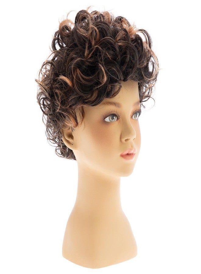 Dsimeig Brown Kids Wig Short Curly Child Synthetic Boys Wig Cosplay Halloween Costume Party Use - Image 3