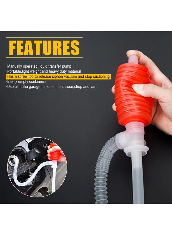 Universal Hand Pump for Siphoning and Suctioning Water with Liquid Chemical Technology, Manual Transmission Car Pump - Image 2