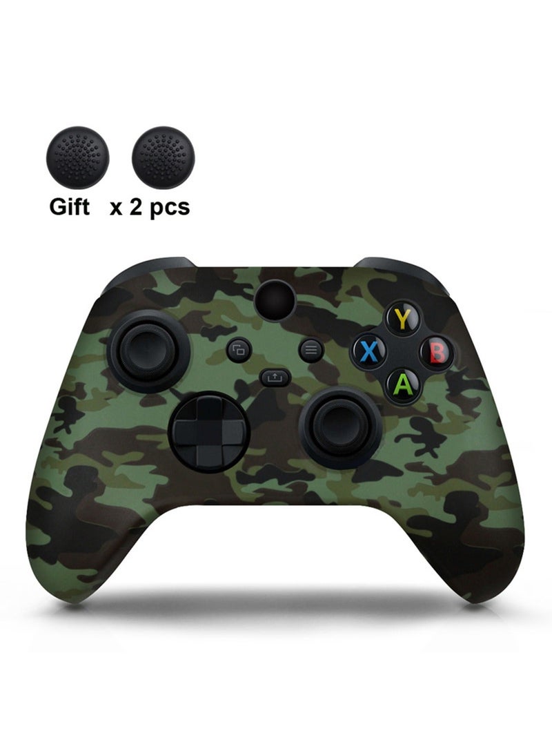 Soft Silicone Protective Case Cover for Xbox Series S/X Controller, Non-Slip No Interference Skin Protector Case Full Protection Cover for Xbox Series S/X Wireless Controller with 2 Thumb Grip Caps - Image 1
