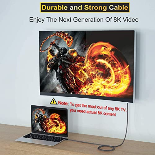 XIKKART HDMI Cable 8k, 1.5 Meter 8K/4K HDMI To HDMI Cable, HDTV 2.1 cable Certified 48Gbps 1ms Ultra High Speed 4k/8k 60Hz HDR10+ ARC eARC DTS:X Compatible For Mac Gaming PC Sound bar TV, HDMI, - Image 4