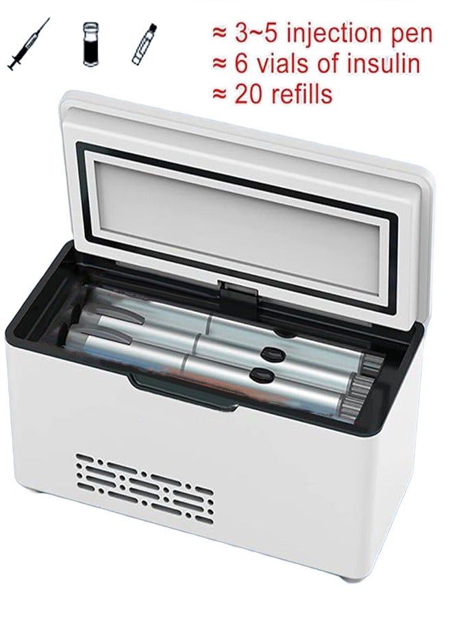 Insulin Cooler, LED Screen Smart Temperature Control Insulin Cooler Travel Case with Battery - Image 1