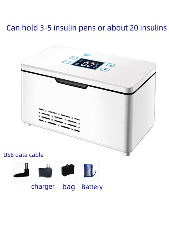 Insulin Cooler, LED Screen Smart Temperature Control Insulin Cooler Travel Case with Battery - Image 2