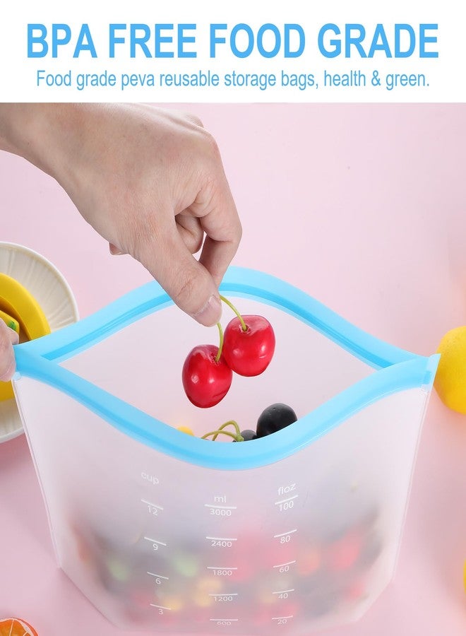 Sibba Reusable Bags 32 PCS Food Containers Sets Freezer Snack Packs Stashe Storage Bag Zip Top Containers Sandwich Food Lunch Washable Lock Plastic Pouches Storage Solution for Snacks Keep Freshness - Image 4