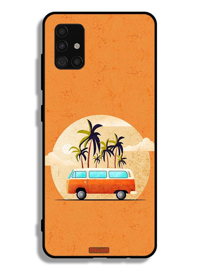 Tolwak Samsung Galaxy A51 4G Protective Case Cover Bus Art - Image 1