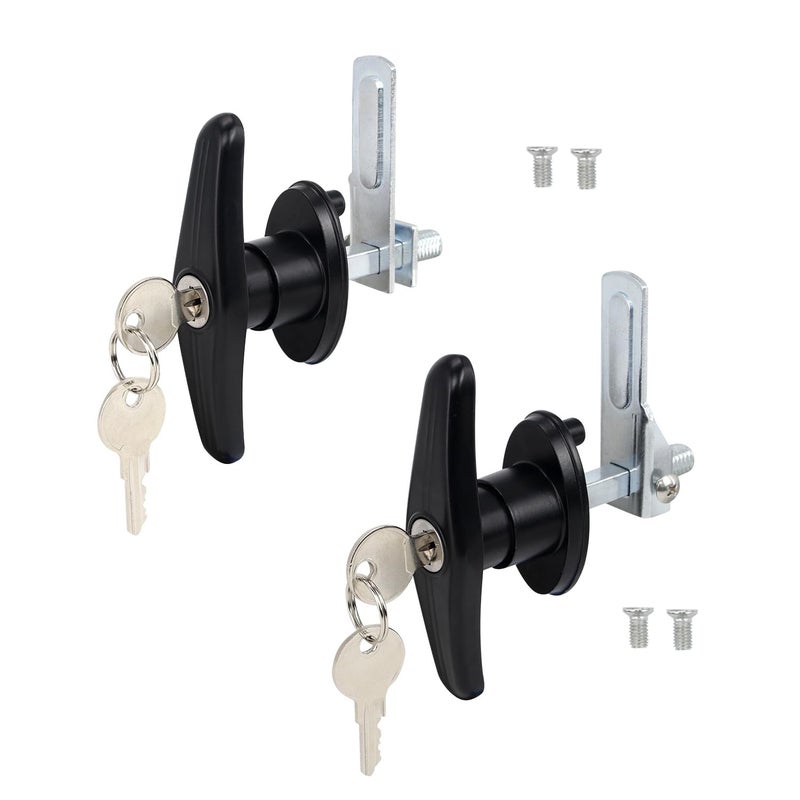 Truck Lock: Black Zinc Alloy Corrosion Resistant - Adjustable Cam Lock Direction Double Symmetrical Protection for RV Trailer Pickup Truck Cover Door Installation - Image 1
