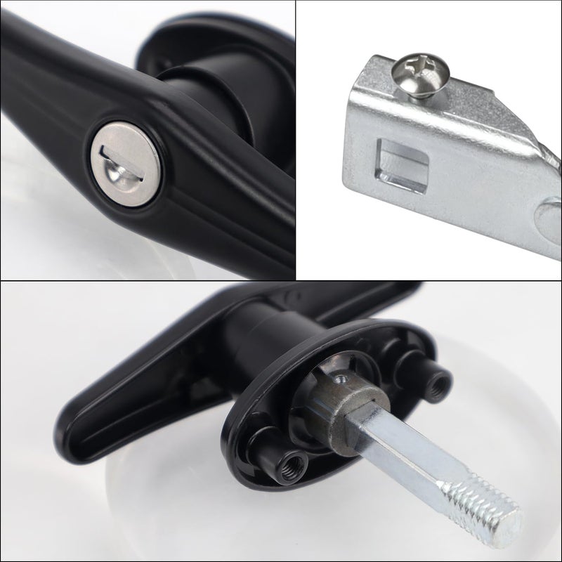 Truck Lock: Black Zinc Alloy Corrosion Resistant - Adjustable Cam Lock Direction Double Symmetrical Protection for RV Trailer Pickup Truck Cover Door Installation - Image 5