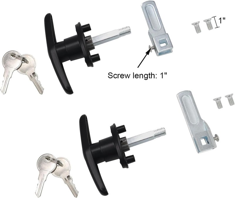 Truck Lock: Black Zinc Alloy Corrosion Resistant - Adjustable Cam Lock Direction Double Symmetrical Protection for RV Trailer Pickup Truck Cover Door Installation - Image 4